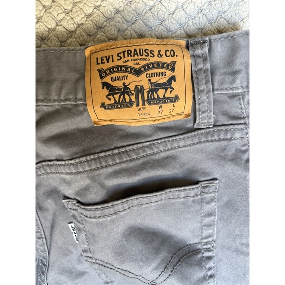 Levi's 511 Slim Tapered PANTS - Gray Khaki - Mens Tag  27X27 Measures 27x28 - Picture 13 of 15